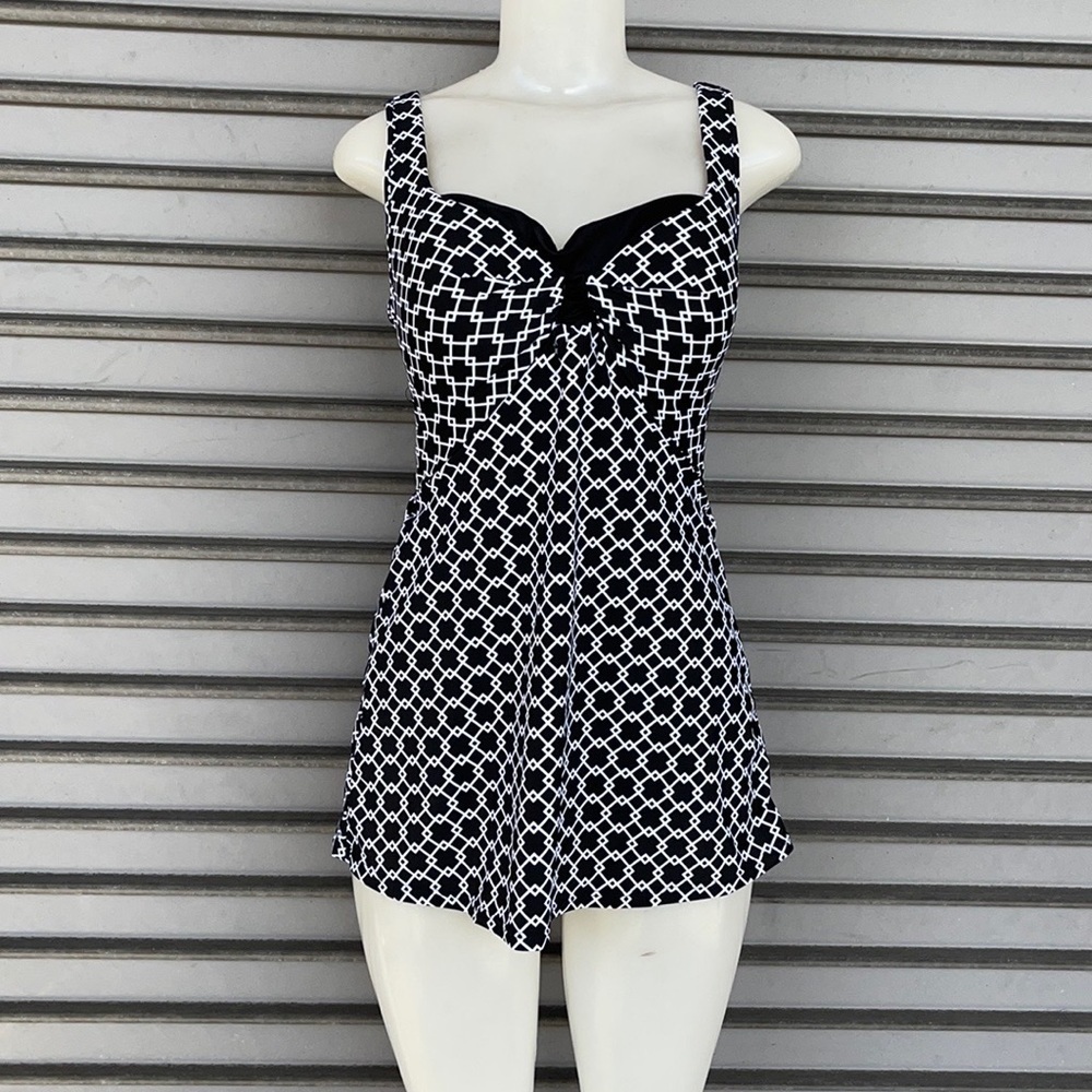 Shore Shapes Swimsuit Black And White Size 10